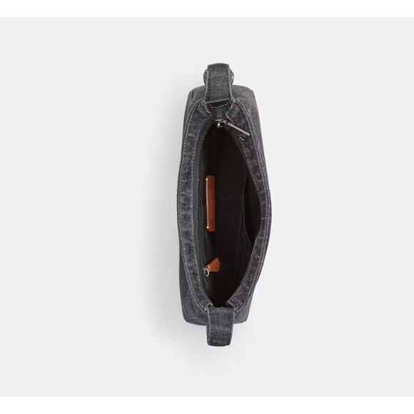 NWT Coach CAK45 Eliza Shoulder Bag In Signature Denim Washed Grey - Picture 4 of 8